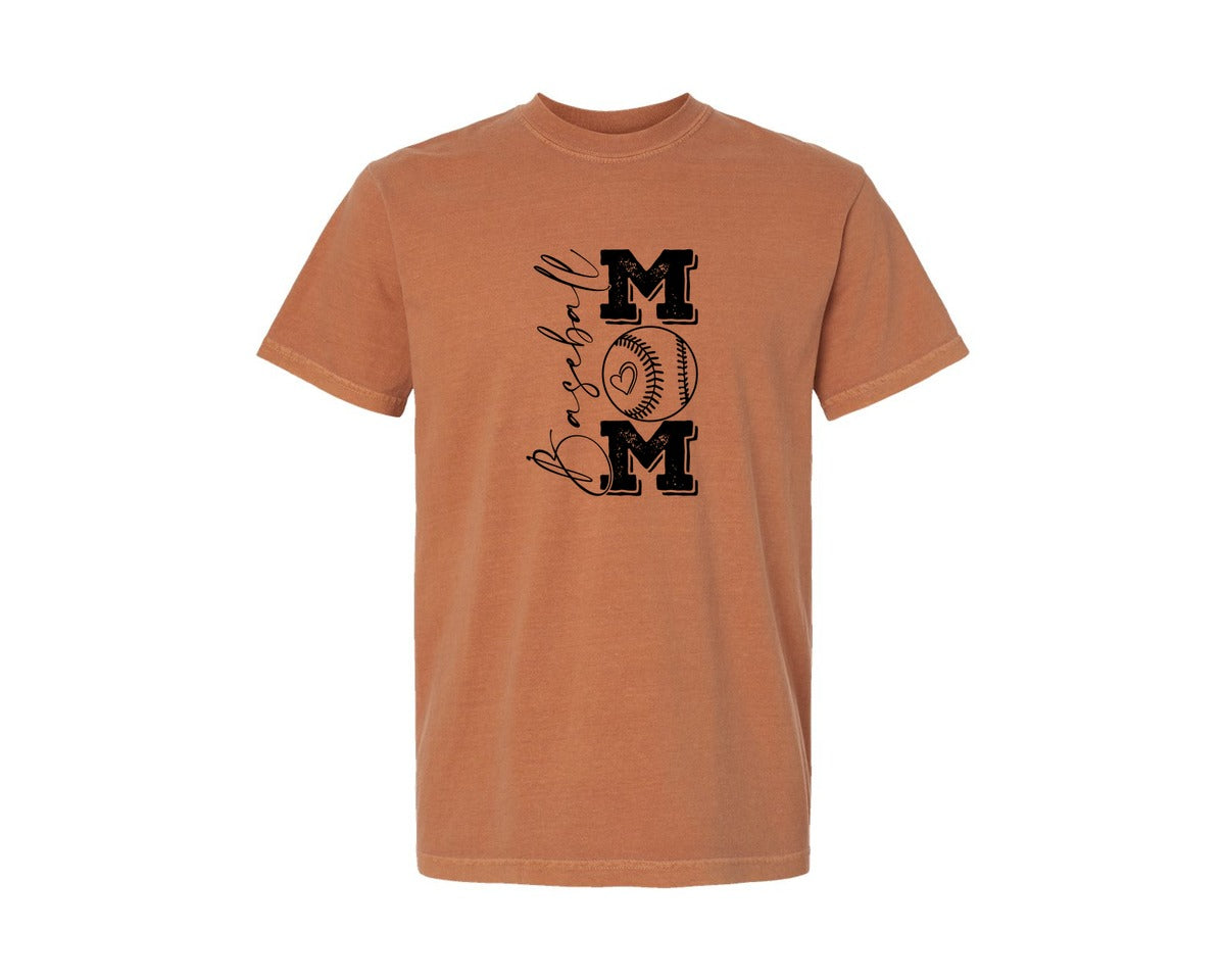 brand:Comfort Colors|color:Yam|Baseball Mama 16 Graphic T-Shirt