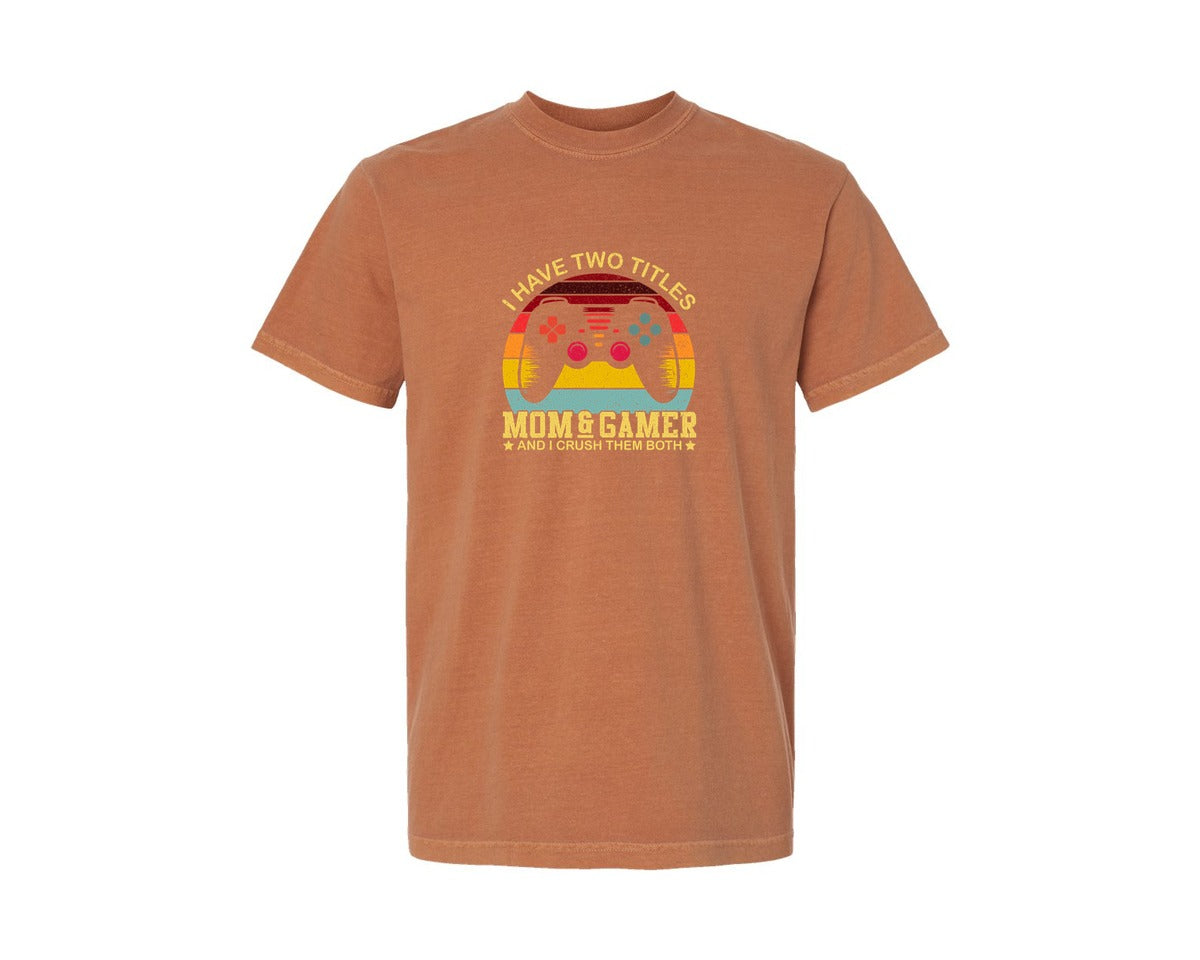 brand:Comfort Colors|color:Yam|Mom And Gamer Gamer Mom Graphic T-Shirt