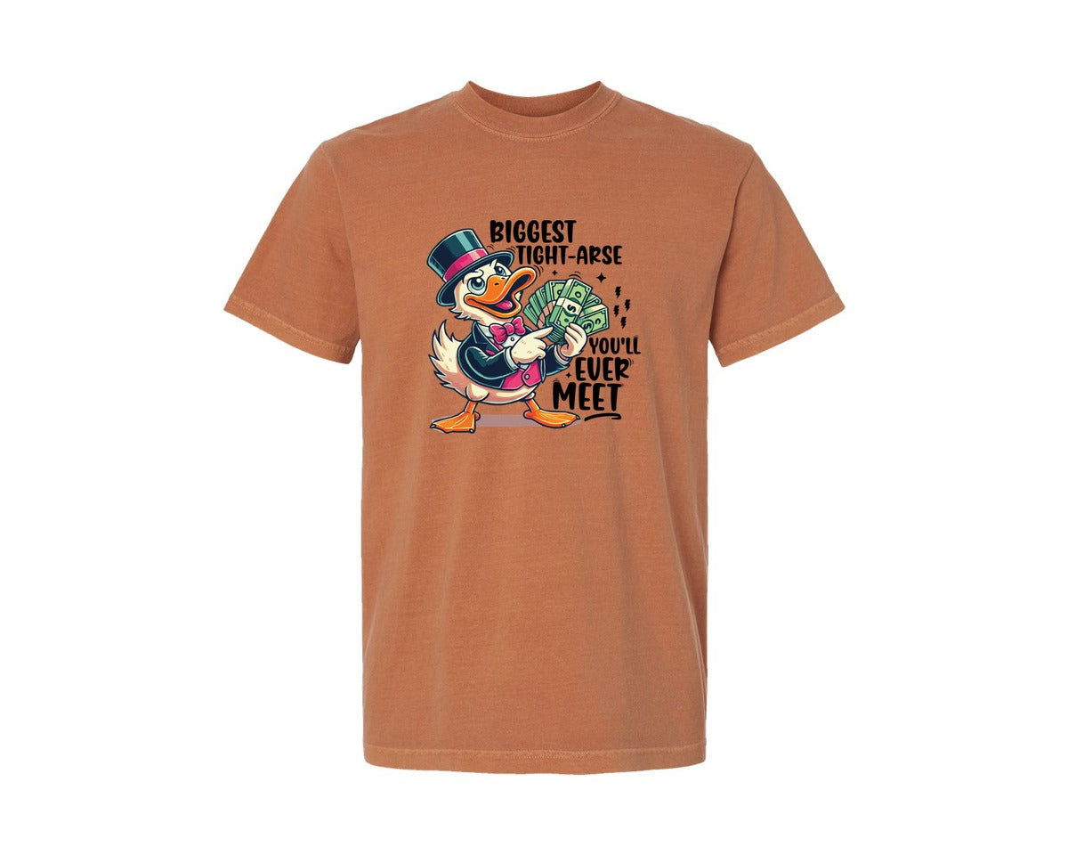 brand:Comfort Colors|color:Yam|Biggest Tight Arse Youll Ever Meet Graphic T-Shirt