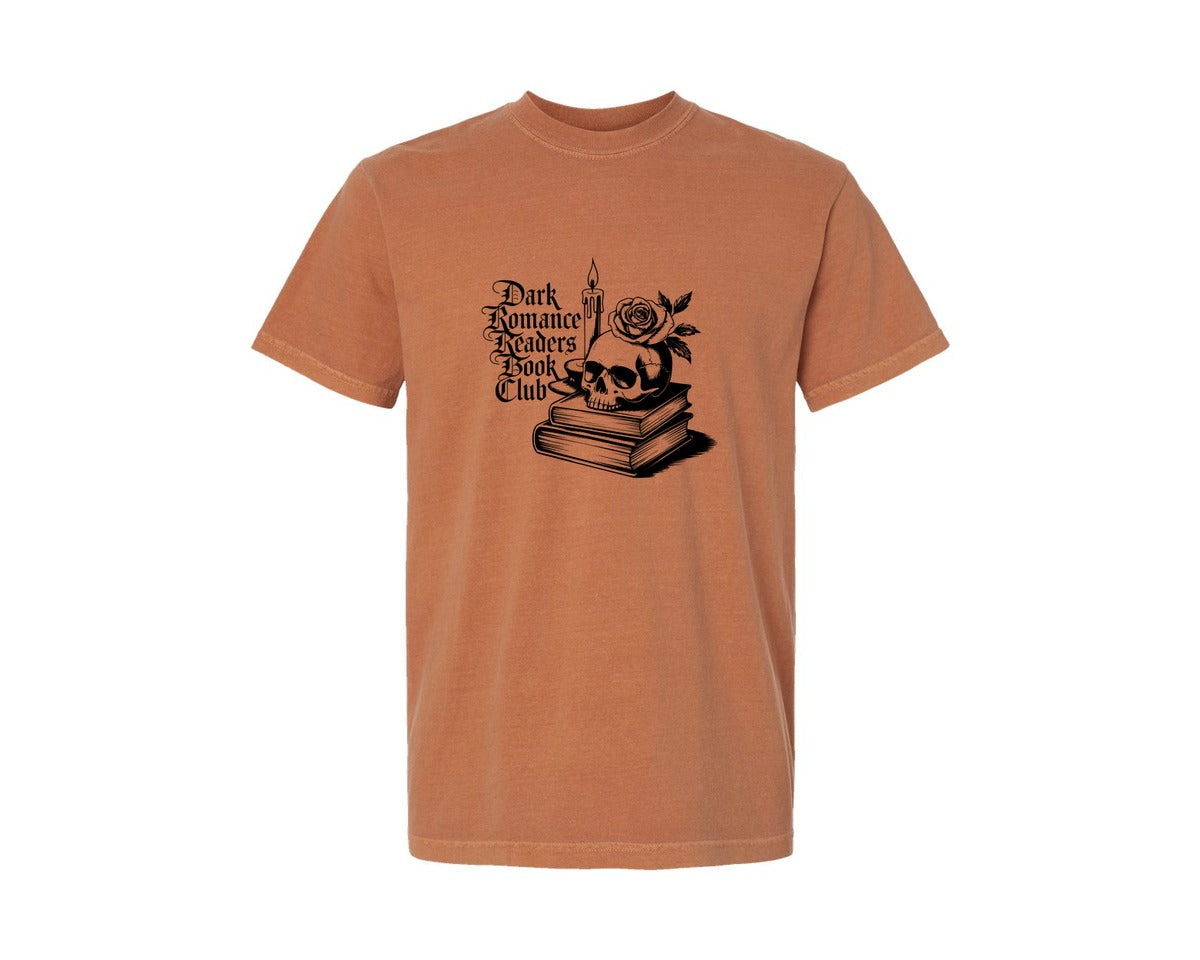 brand:Comfort Colors|color:Yam|Dark Romance Readers Book Club T Shi Graphic T-Shirt