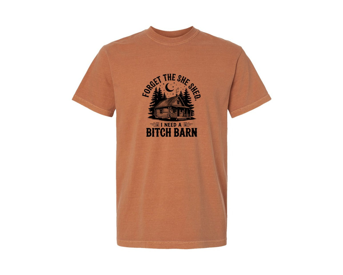 brand:Comfort Colors|color:Yam|Farm Home Svgforget The She Shed Tshirt Graphic T-Shirt