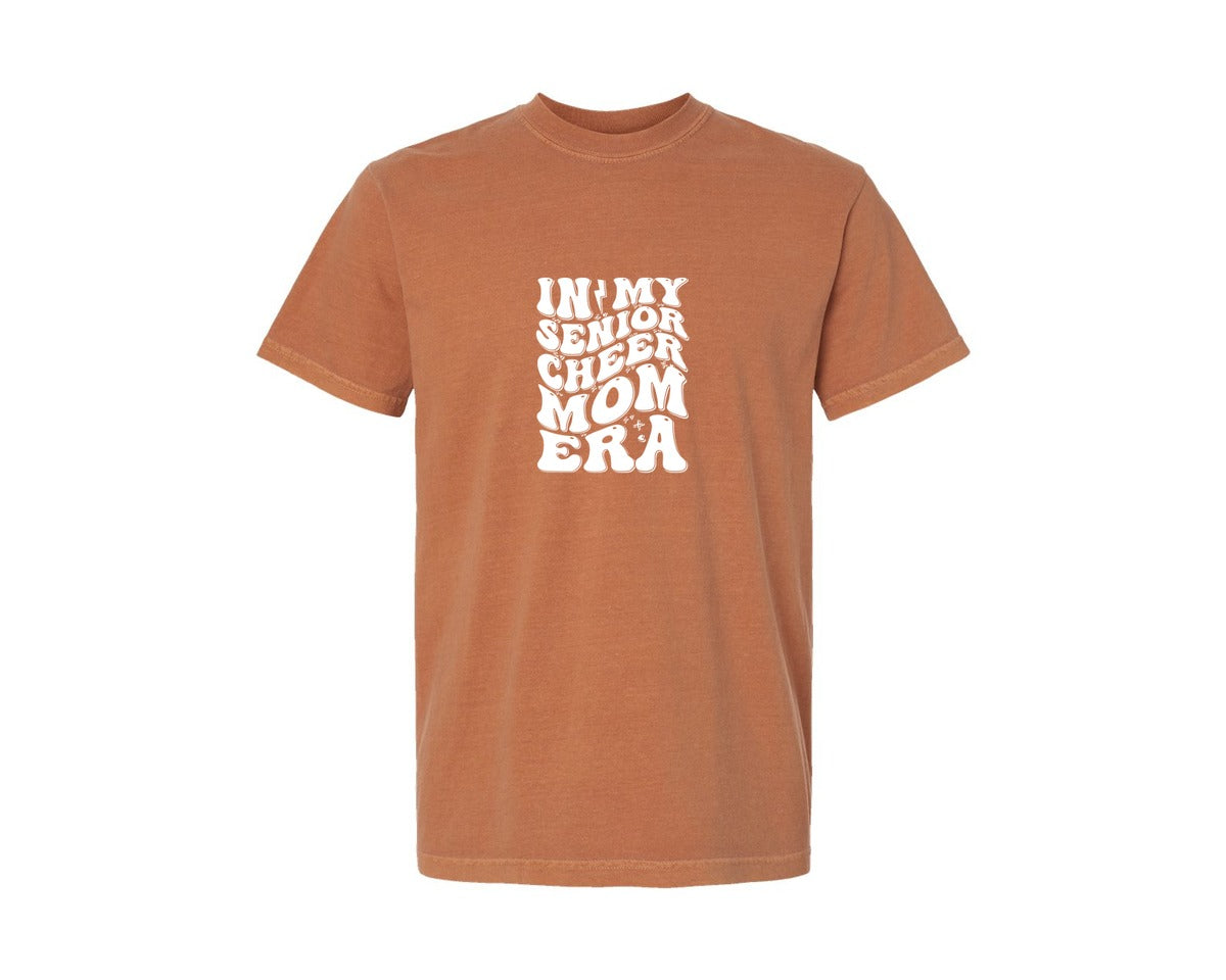 brand:Comfort Colors|color:Yam|In My Senior Cheer Mom Era 2 Graphic T-Shirt