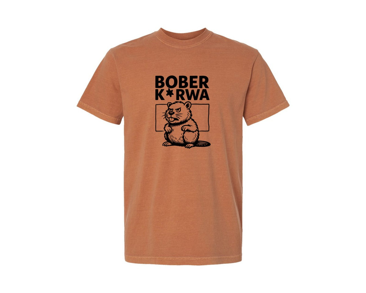 brand:Comfort Colors|color:Yam|Bober Krwa Funny Polish Beaver Meme Graphic T-Shirt