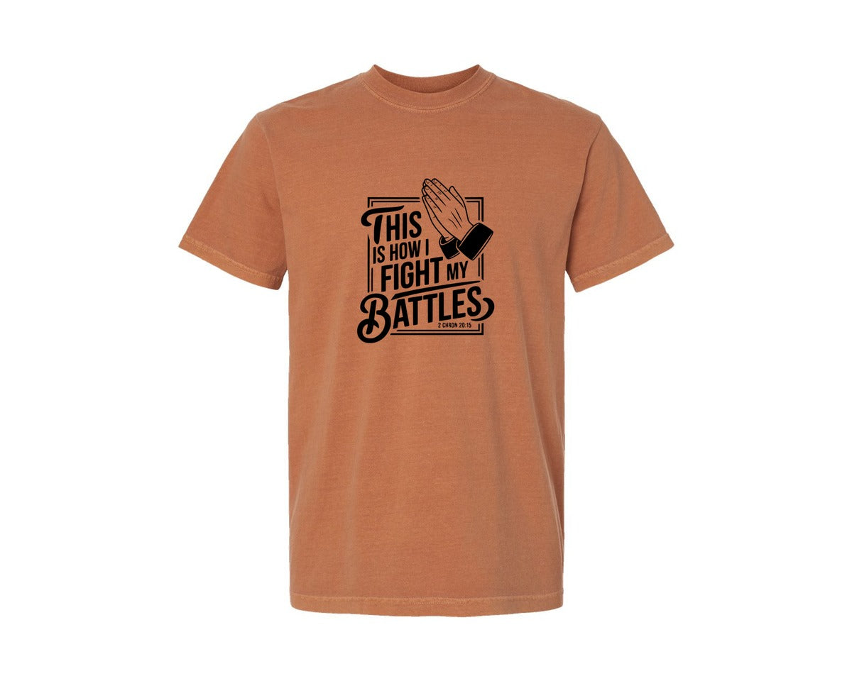 brand:Comfort Colors|color:Yam|This Is How I Fight My Battles 2 Chron 2 Graphic T-Shirt