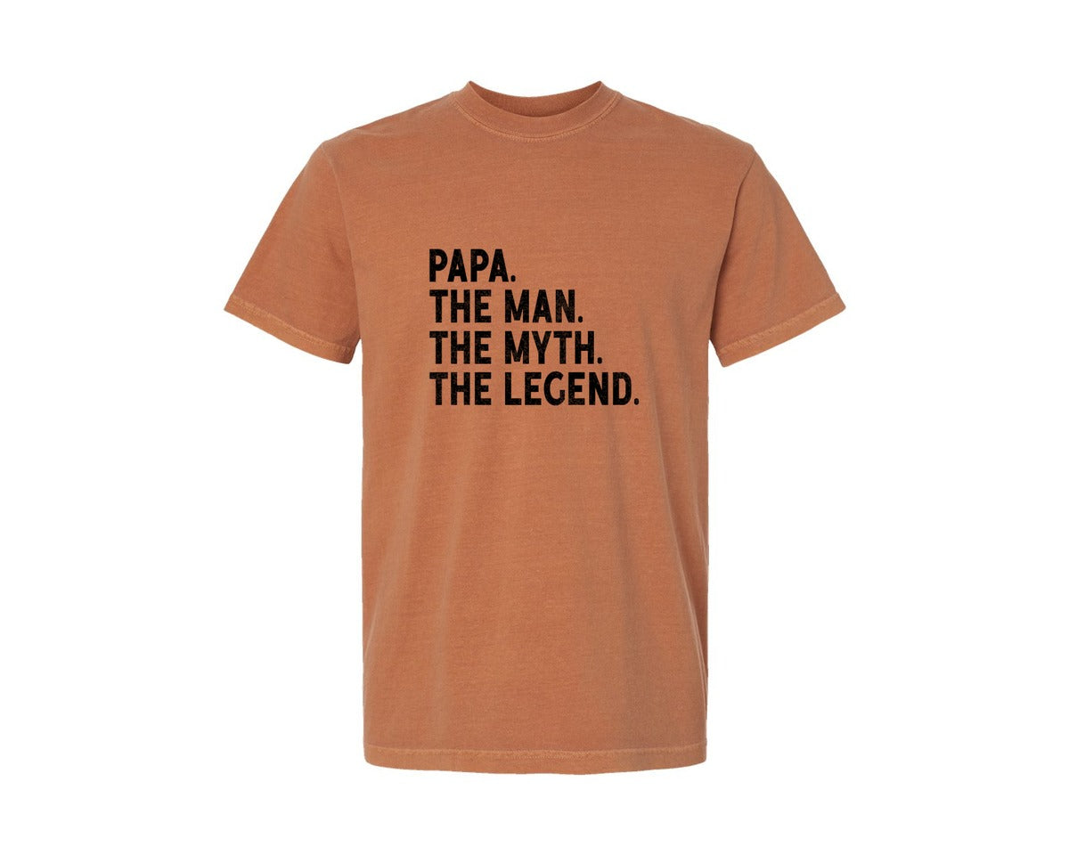 brand:Comfort Colors|color:Yam|Fathers Day Dad Shirt Legend Graphic T-Shirt