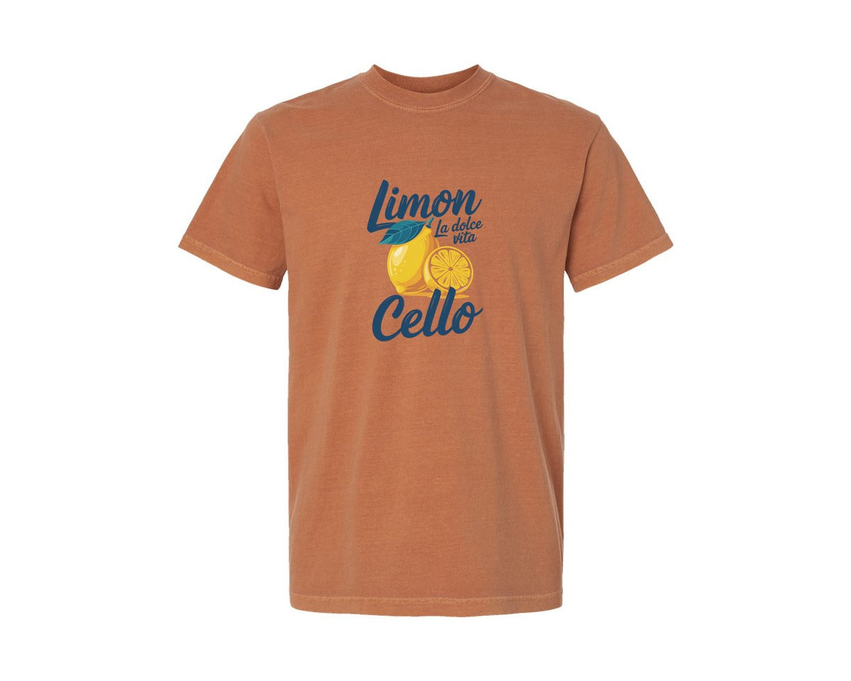 brand:Comfort Colors|color:Yam|Limoncello La Dolce Vita Lemon Graphic T-Shirt