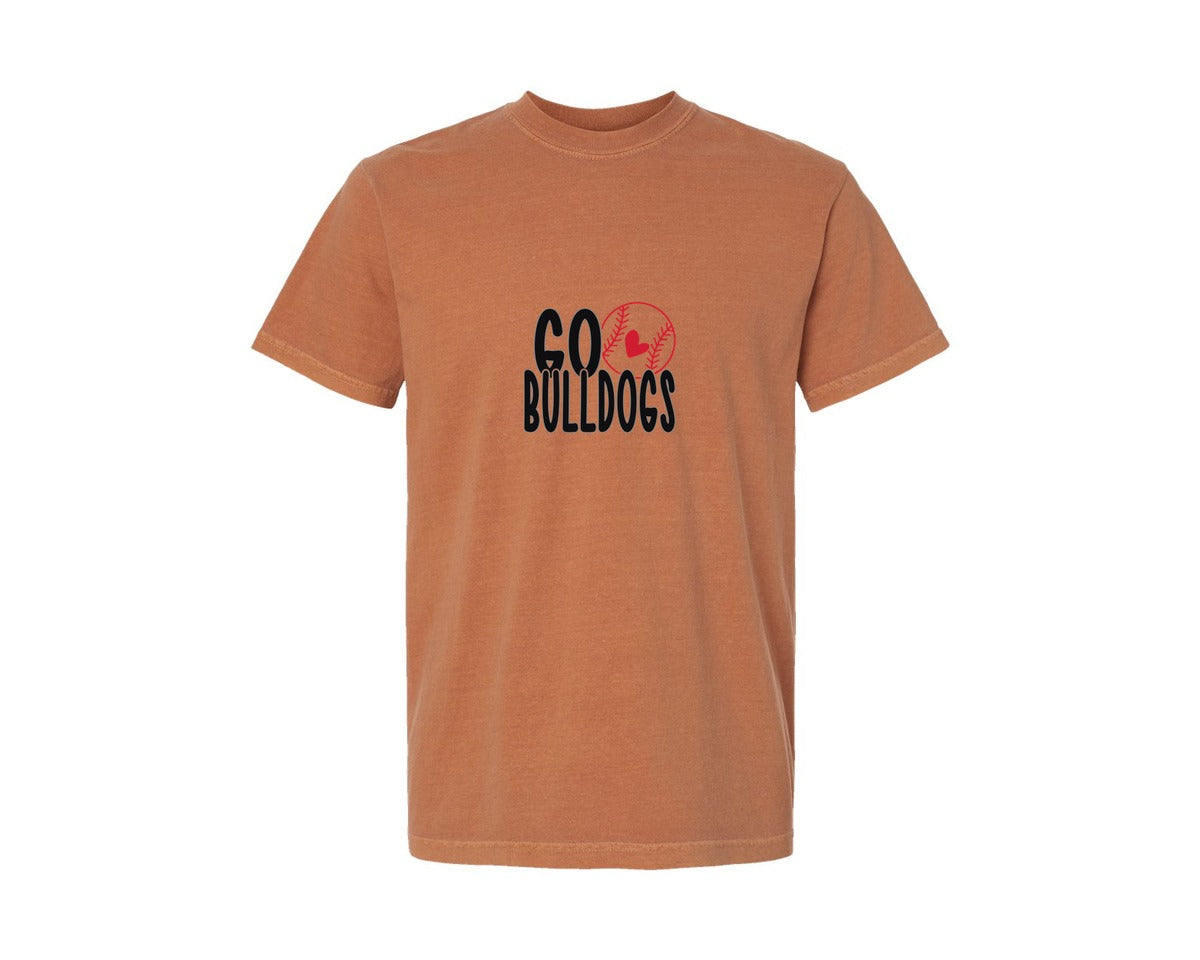 brand:Comfort Colors|color:Yam|Baseball Mom Bulldoge Baseball 2 Graphic T-Shirt