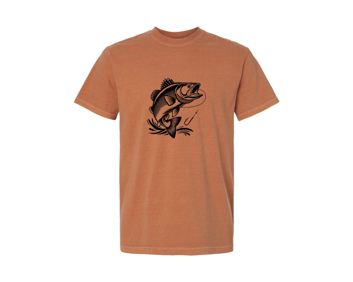 brand:Comfort Colors|color:Yam|Fishing Design Graphic T-Shirt