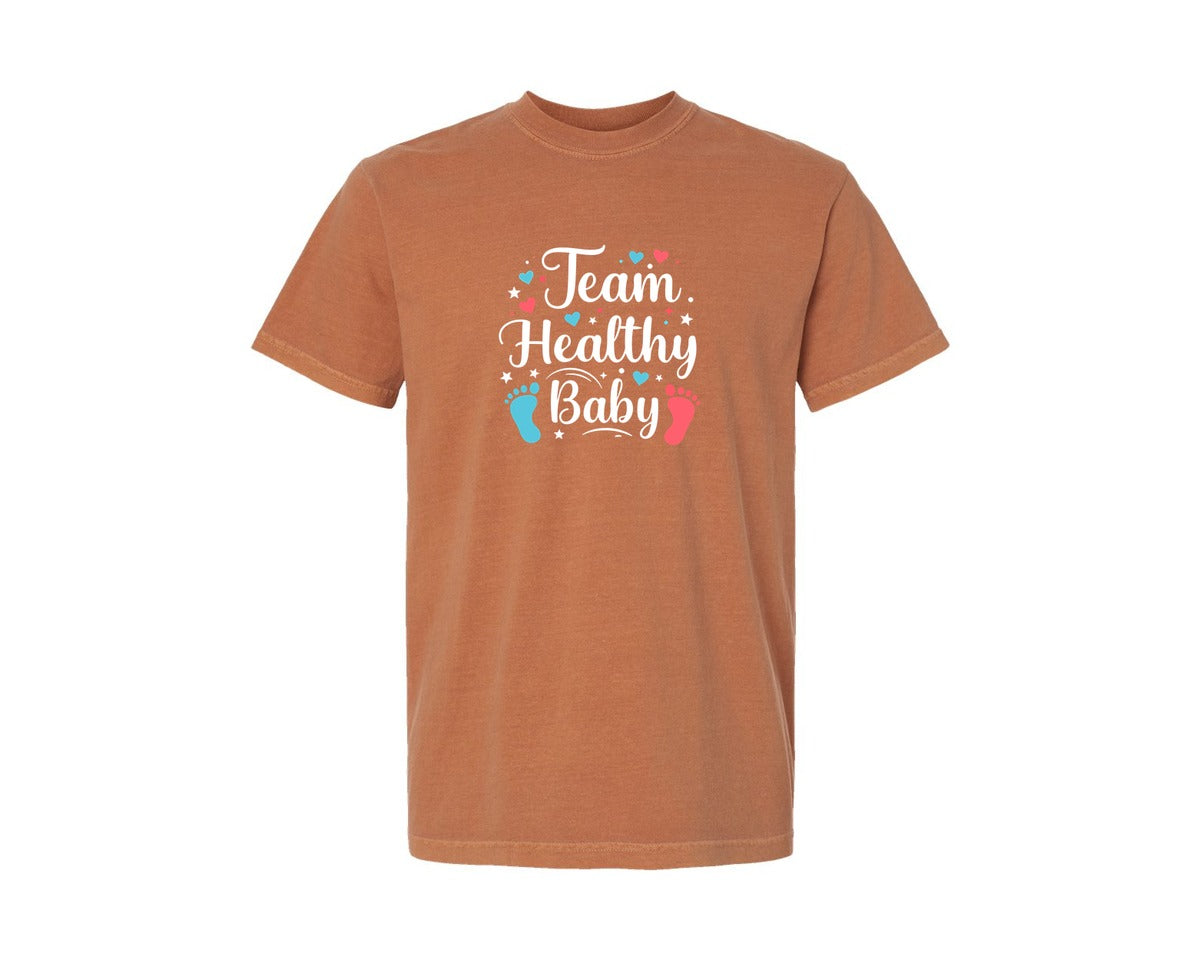 brand:Comfort Colors|color:Yam|Team Baby Gender Reveal T Shirt Graphic T-Shirt