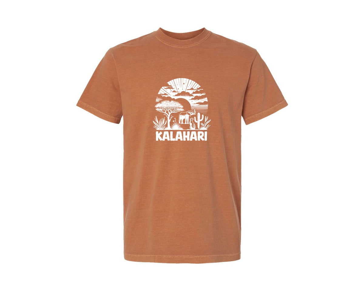brand:Comfort Colors|color:Yam|Kalahari Desert Wildlife T Shirt Design Graphic T-Shirt
