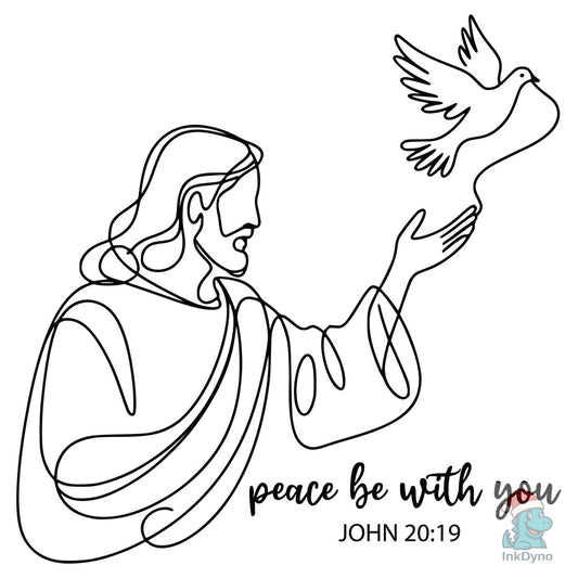 Peace Be with You John 20:21 Bible - DTF Transfer