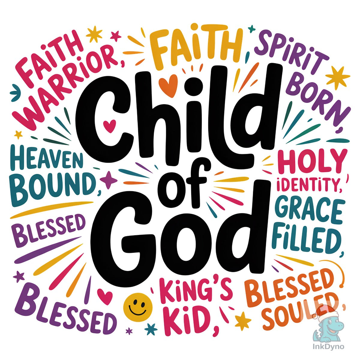 Colorful Christian Faith Apparel Design