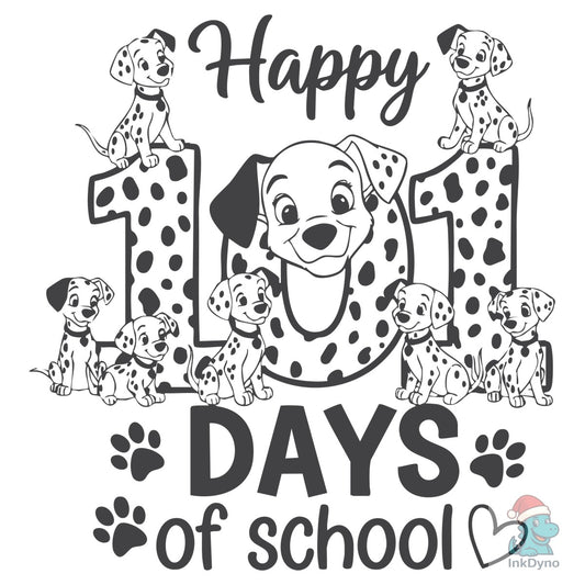 Happy 101 Days of School - Dalmatian Dog - DTF Transfer