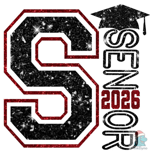 Senior 2026 with Graduation Cap - DTF Transfer