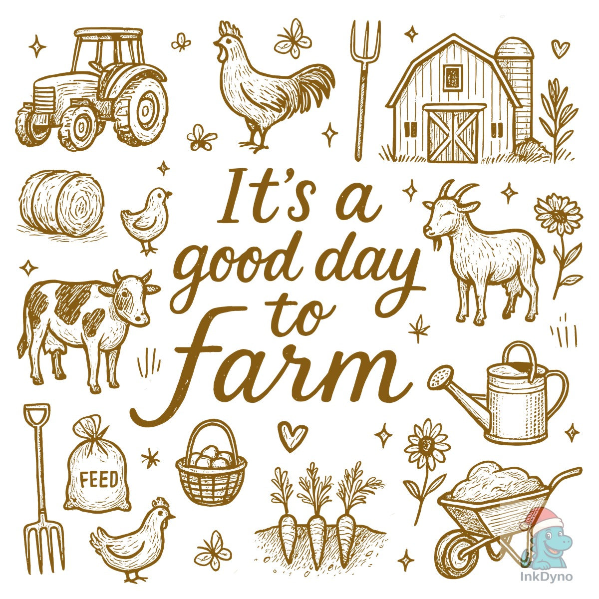 Farm Life Doodle Country Western Preppy