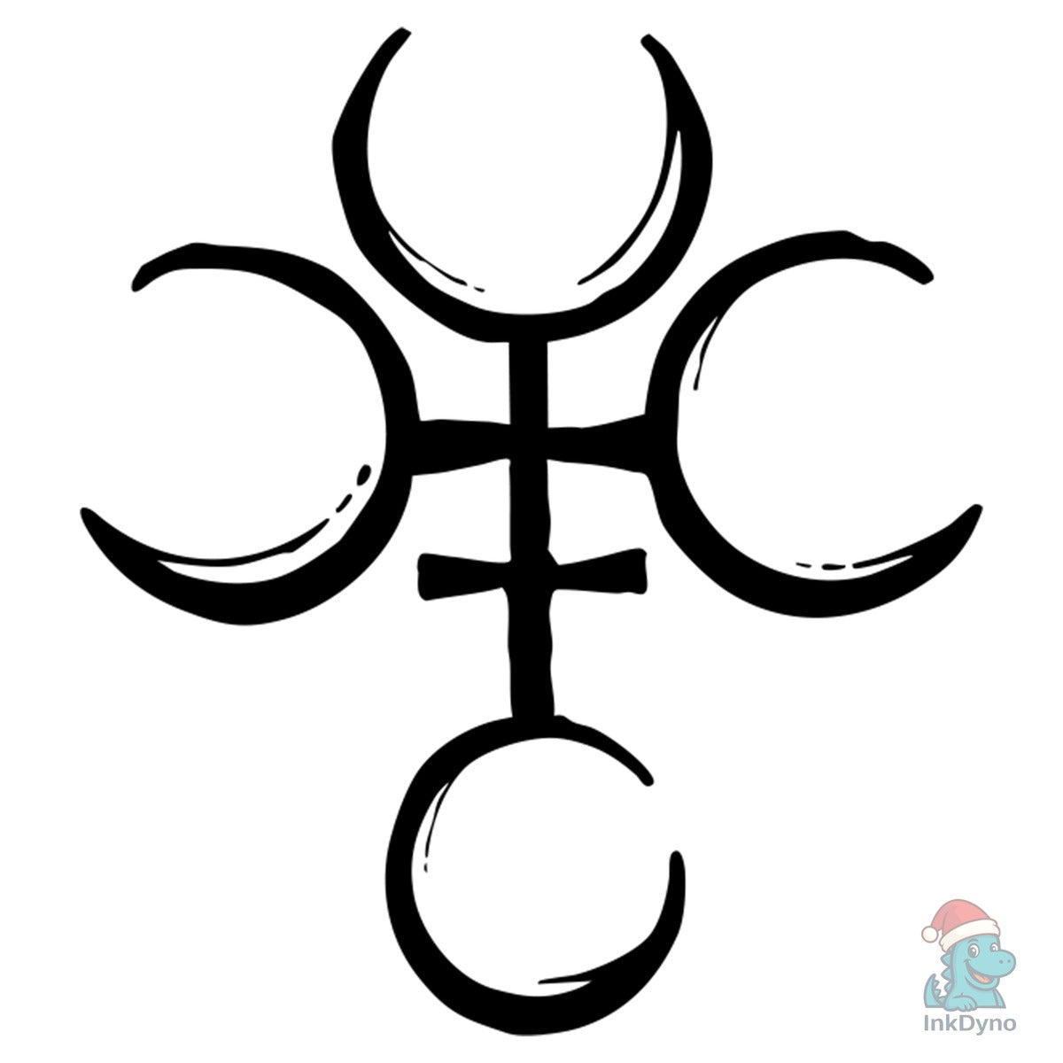 Hecate Symbol Gothic Wiccan Design Goth