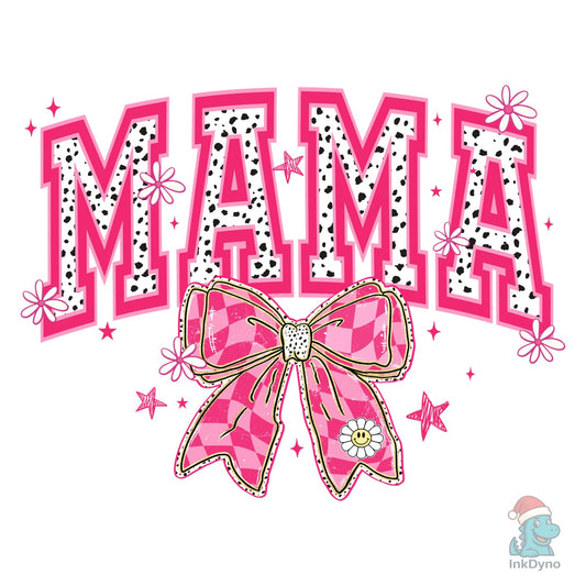 Coquette Mama Pink Bow Retro Spring - DTF Transfer