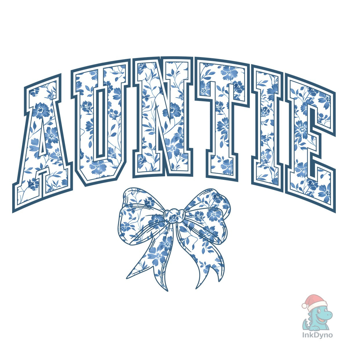 Auntie Chinoiserie Blue Coquette Bow