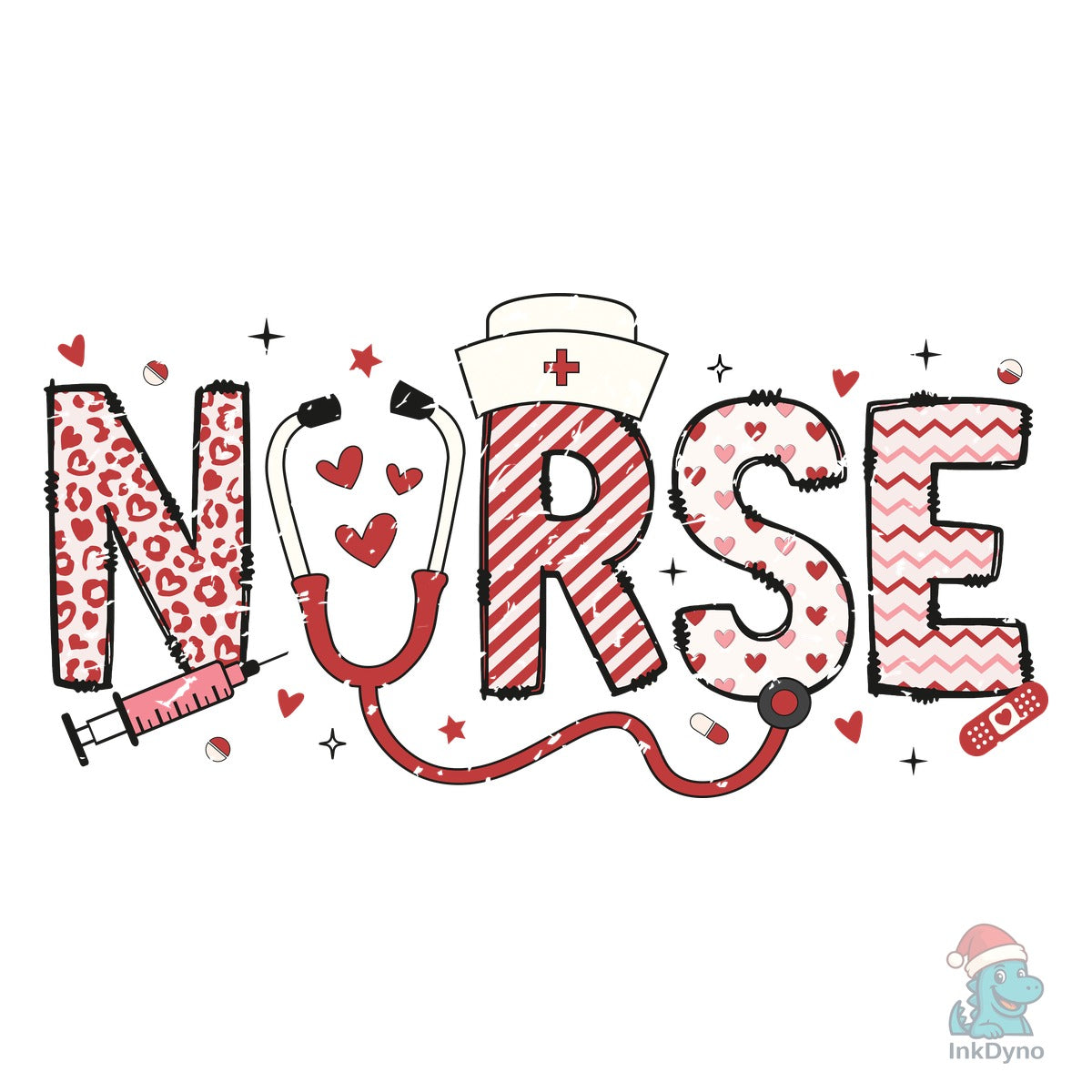 Nurse Valentine Letters Doodle