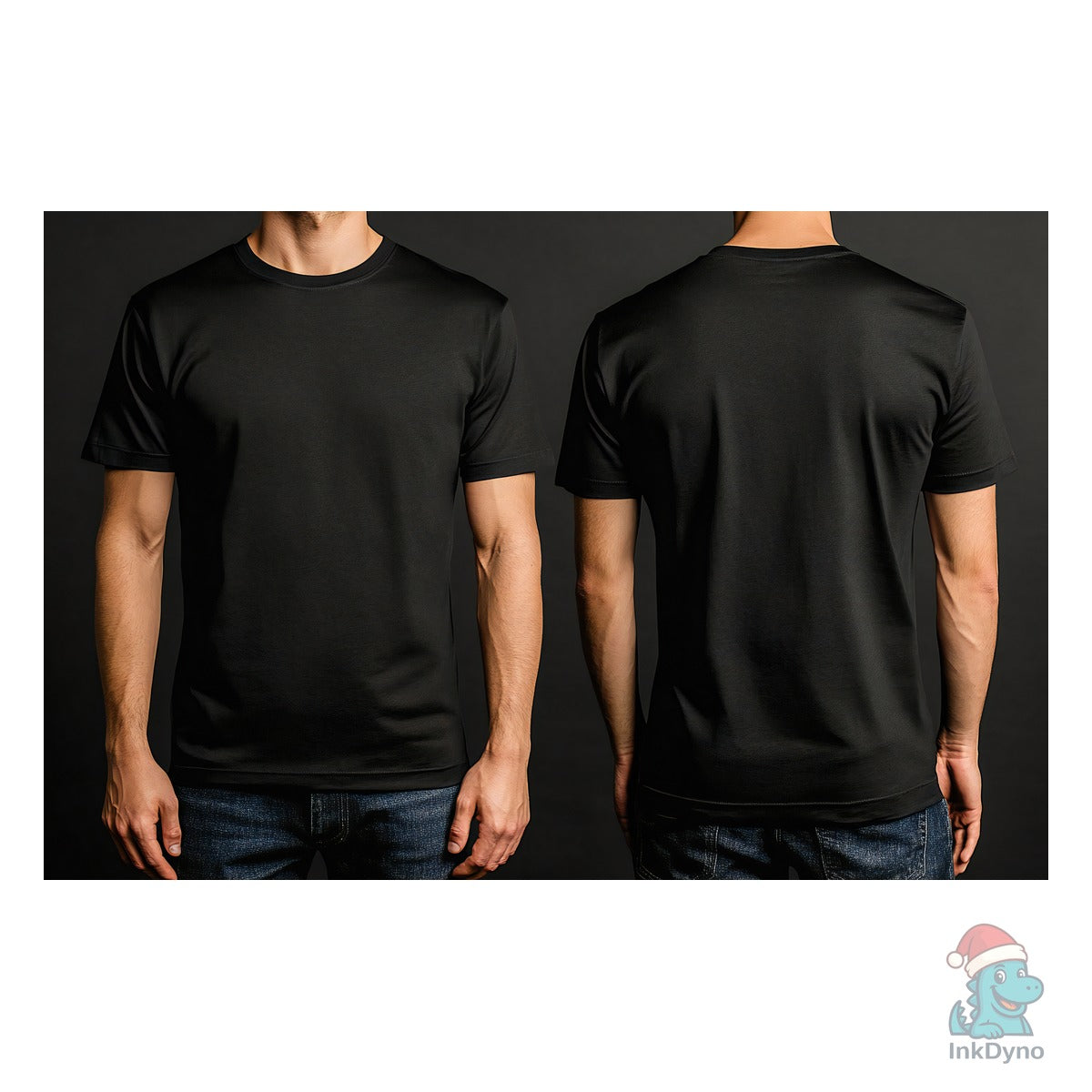 Plain Black T-Shirt Mockup