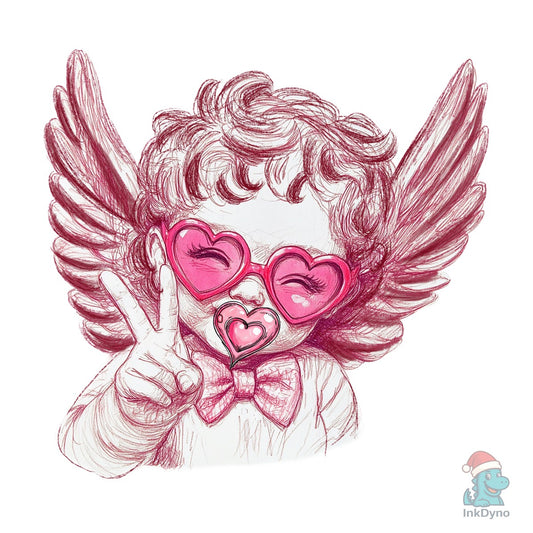 Retro Cupid Blowing Bubble - DTF Transfer