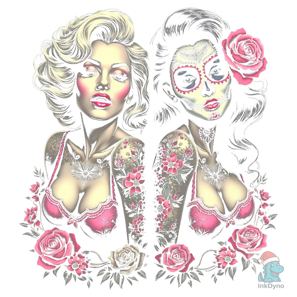 Sugar Skull Pin-Up Sisters