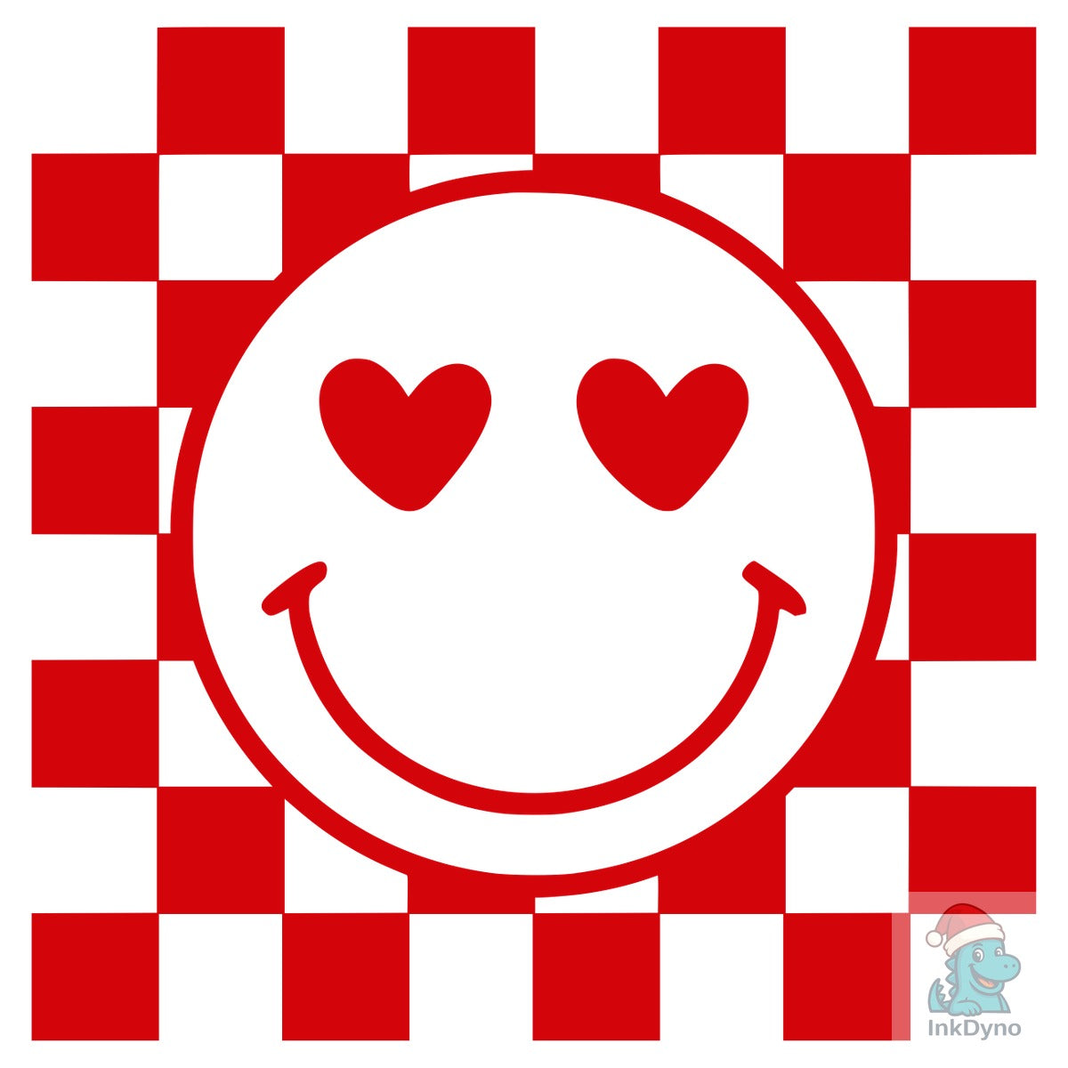 Retro Heart-Eyes Smiley Valentine