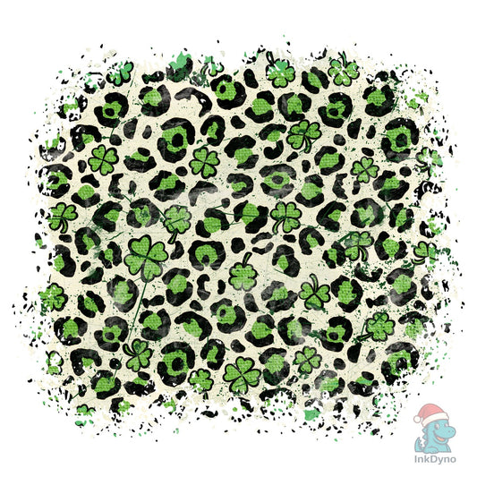 Shamrock Leopard Grunge - DTF Transfer