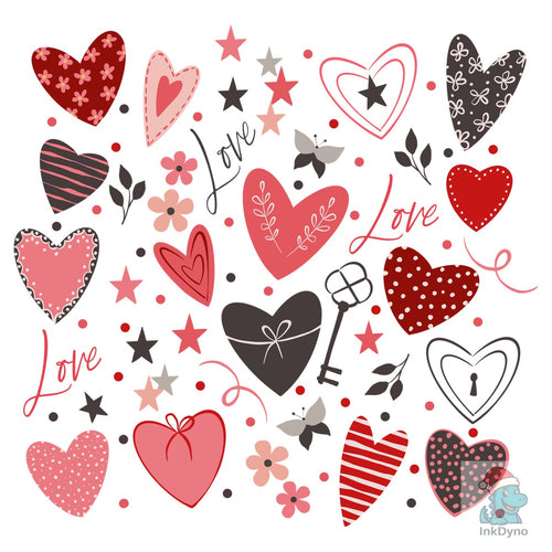 Valentine Heart Press-On Design - DTF Transfer