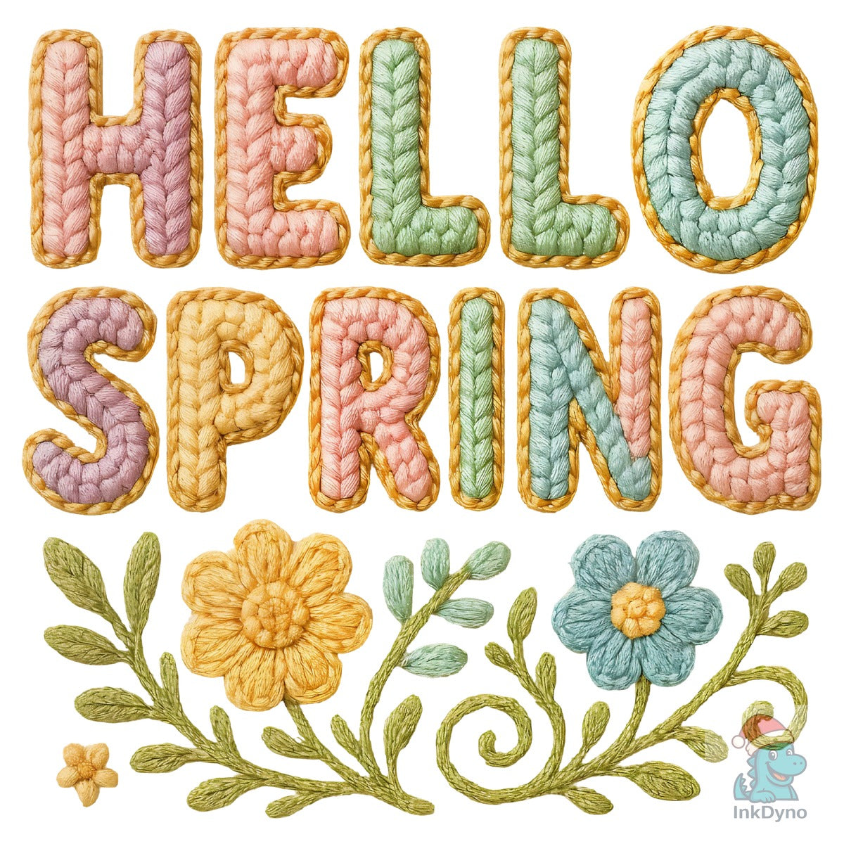 Faux Yarn Hello Spring Sublimation