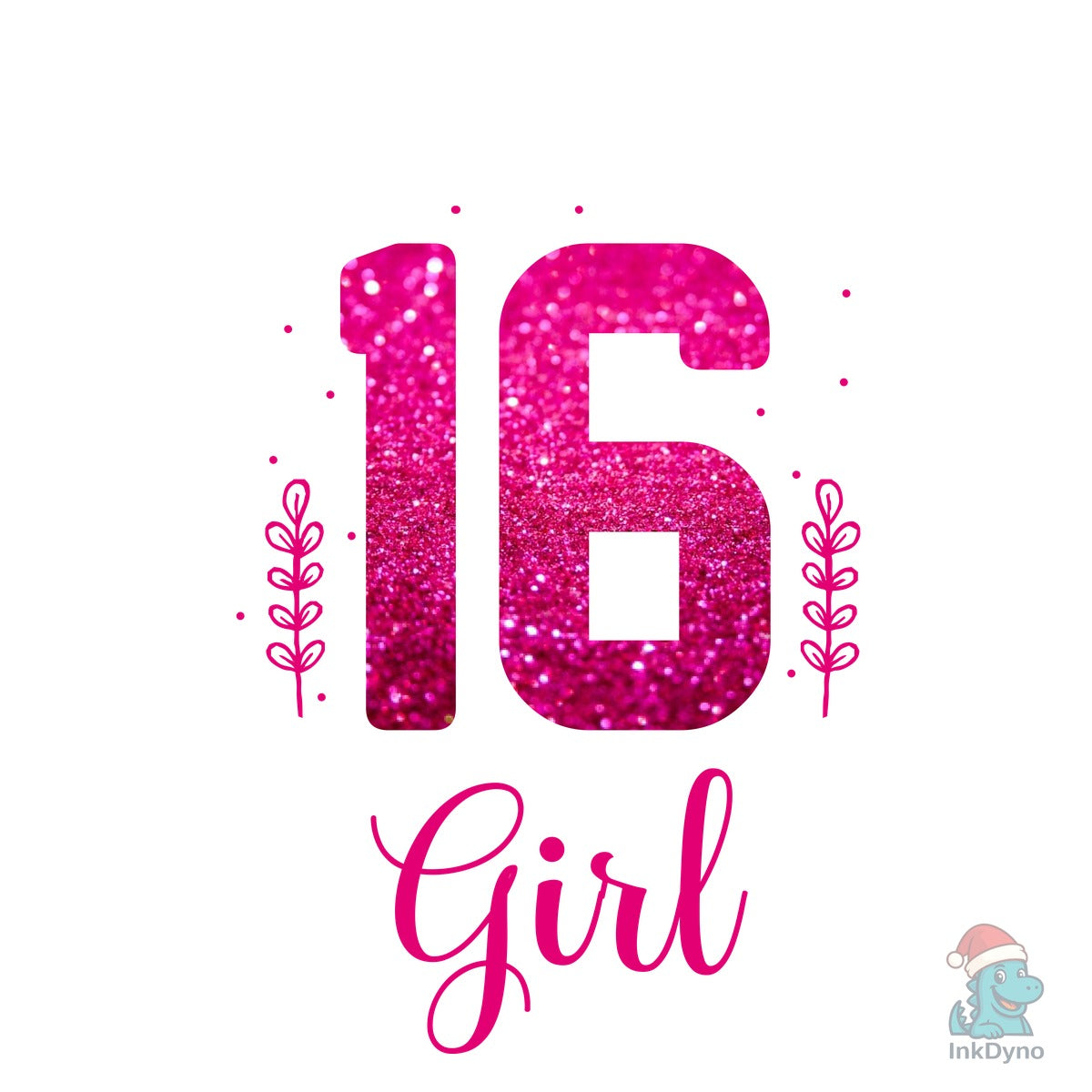 Sweet 16 Birthday Girl Typography Design