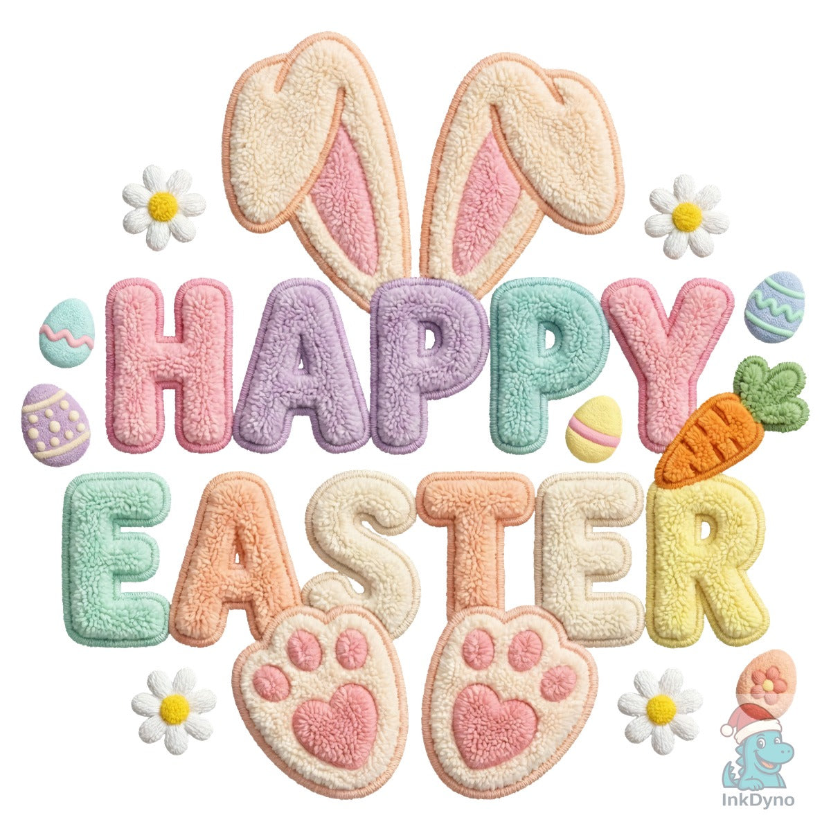 Faux Yarn Happy Easter Sublimation