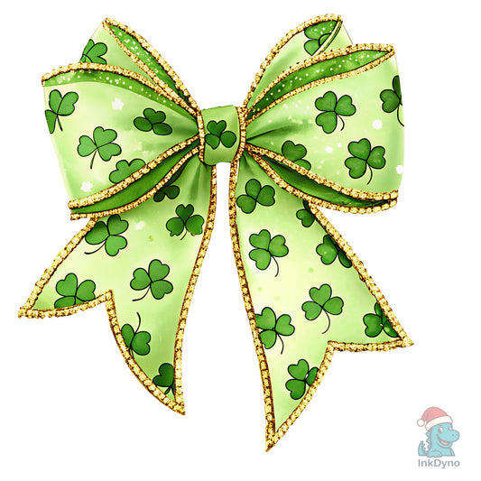 St Patrick's Day Bow Glitter - DTF Transfer