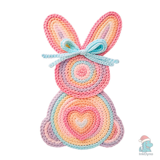 Latch Hook Crochet Bunny Easter - DTF Transfer