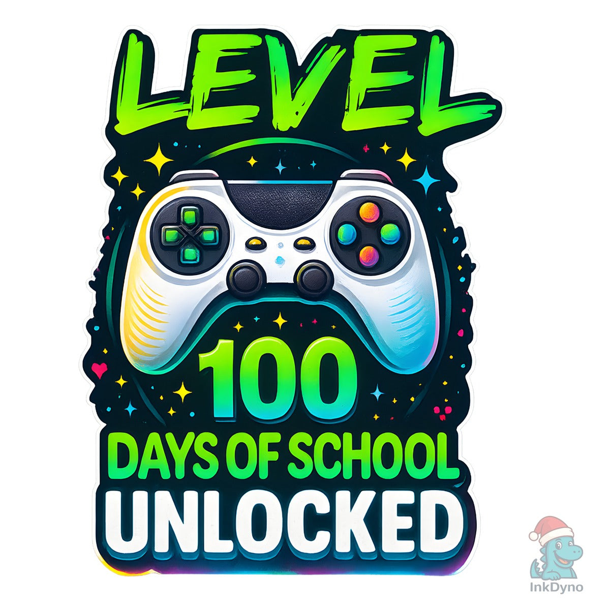 Level 100 Day of School Shirt Design