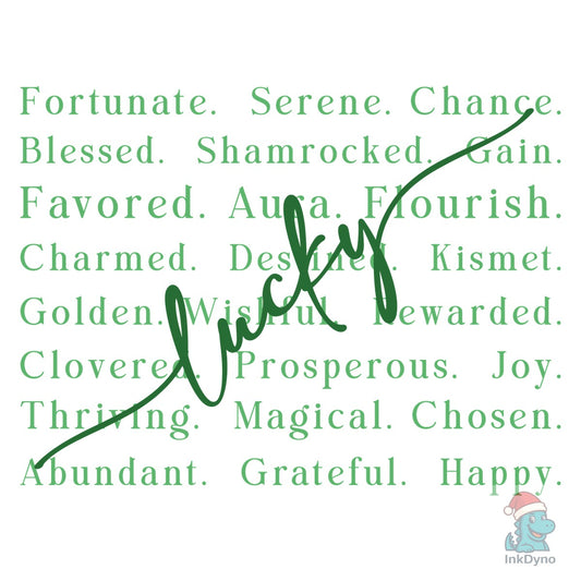 Lucky Words St Patrick's Day - DTF Transfer