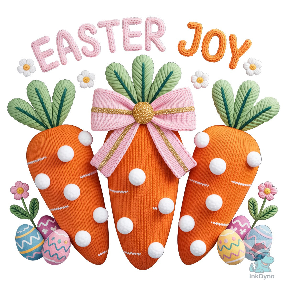 Glitter Bow Easter Joy Crochet
