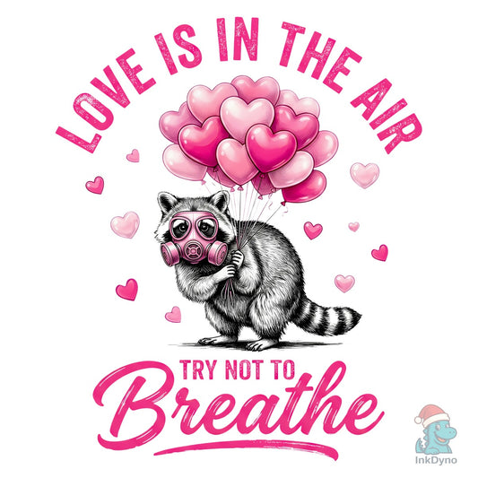 Love is in the Air Raccoon - DTF Transfer