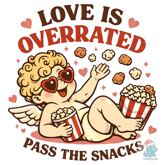 Love is Overrated Valentine Funny - DTF Transfer