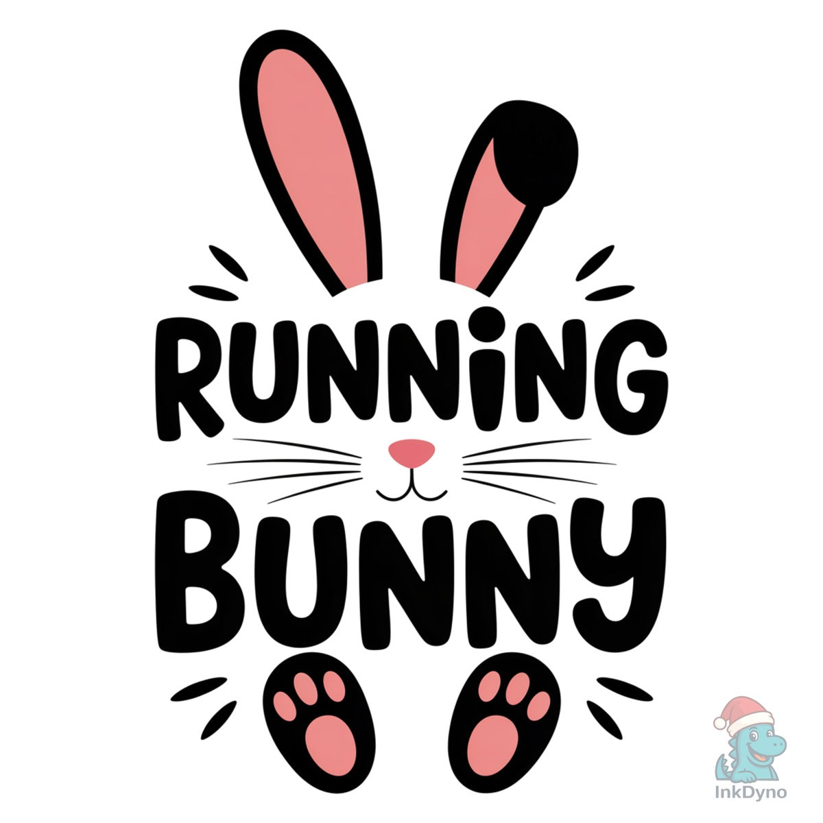 Running on Bunny Funny Easter Bunny