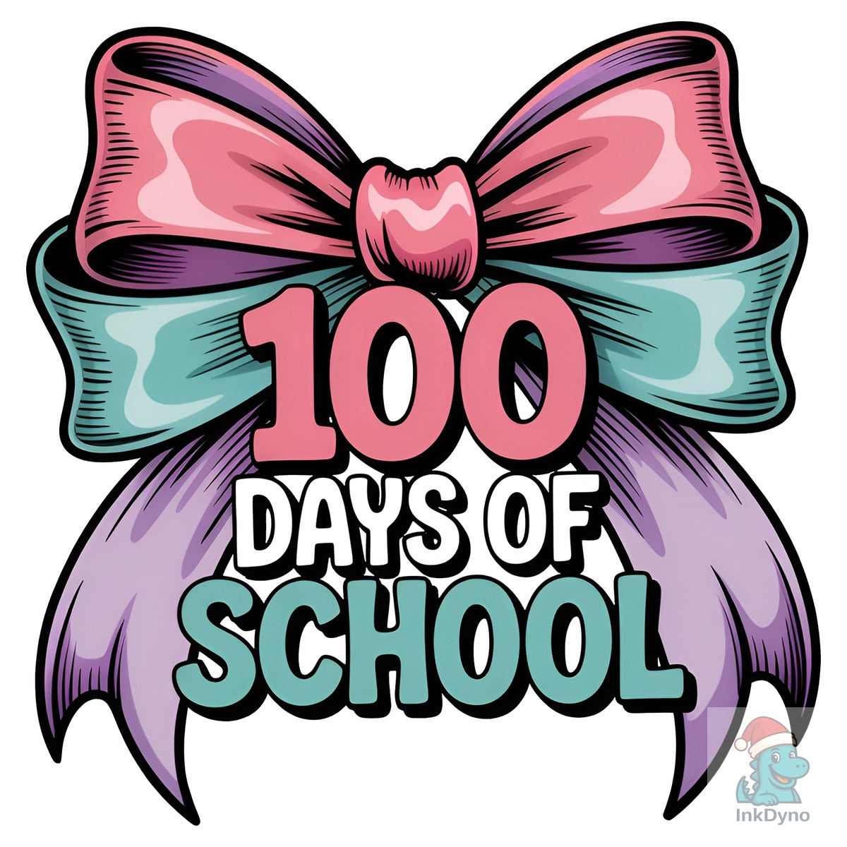 100 Days of School Crochet Bow