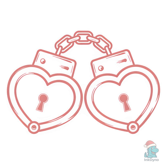 Heart Handcuffs Valentine T-Shirt - DTF Transfer