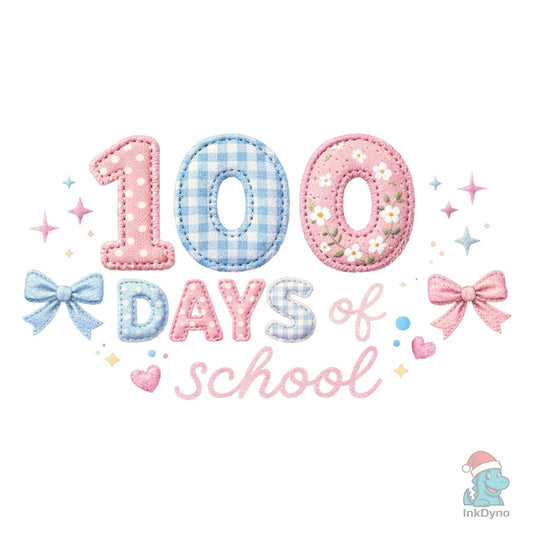 Preppy Teacher 100 Days of School - DTF Transfer