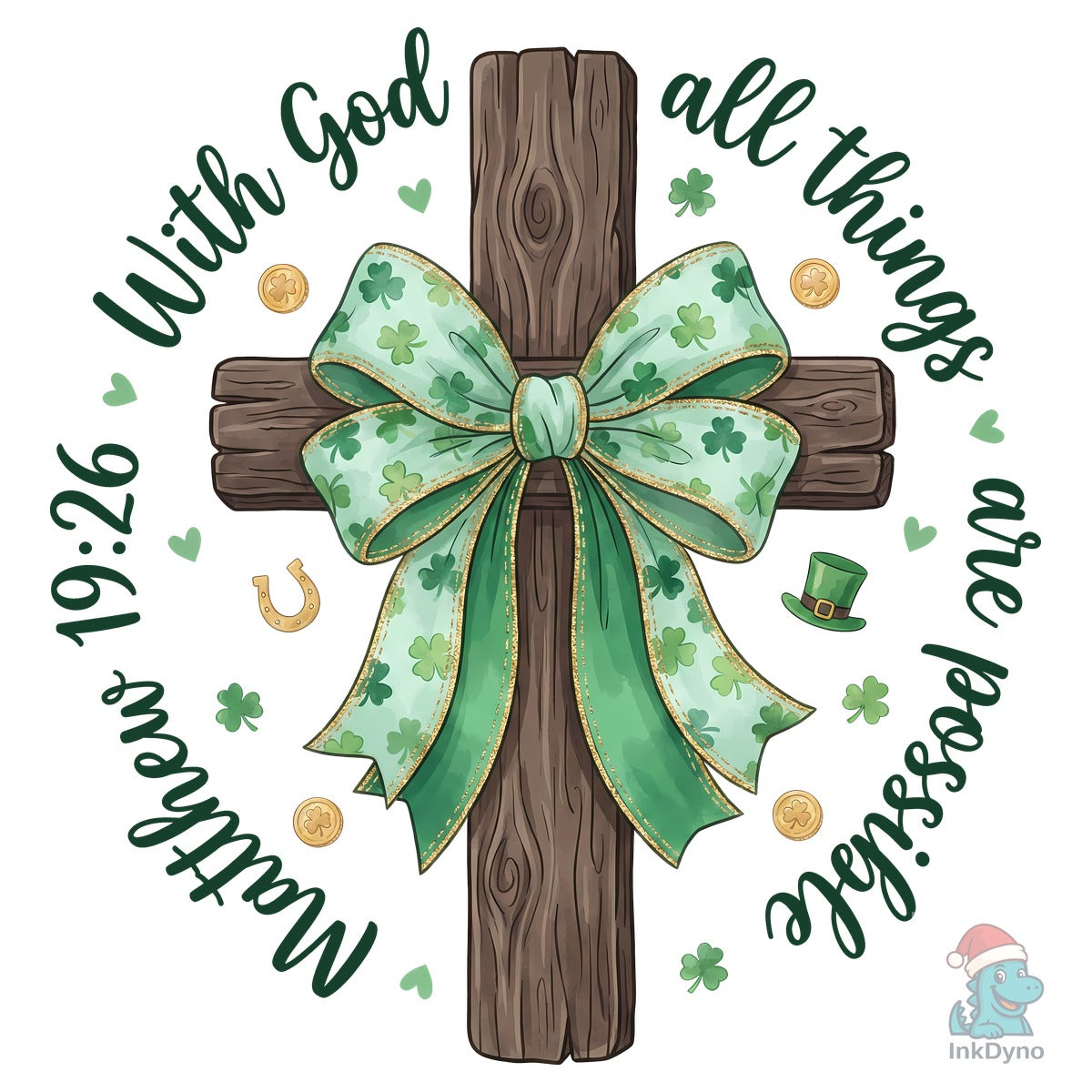 St Patrick's Day Christian Cross Bow