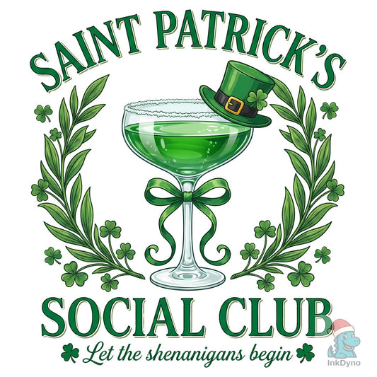 Saint Patrick's Day Social Club - DTF Transfer