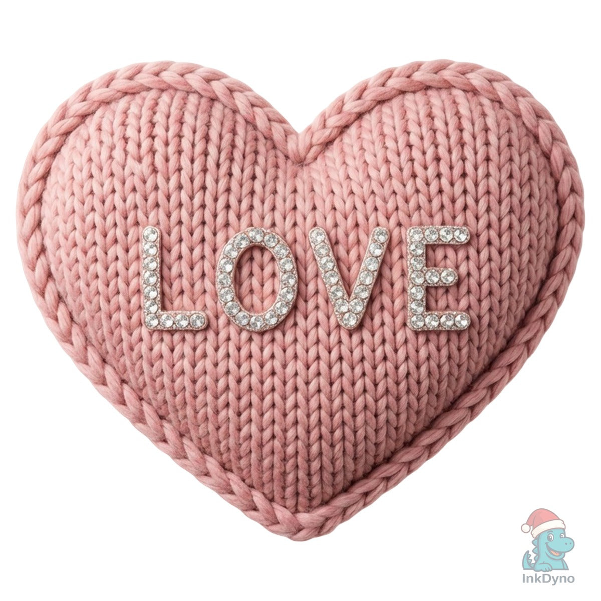 Faux Knitted Love Heart