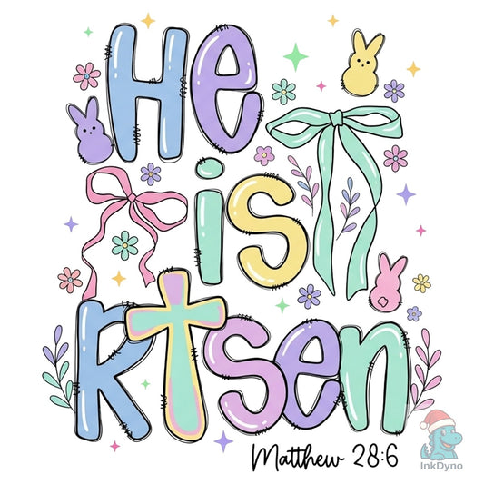 He is Risen Easter Easter - DTF Transfer