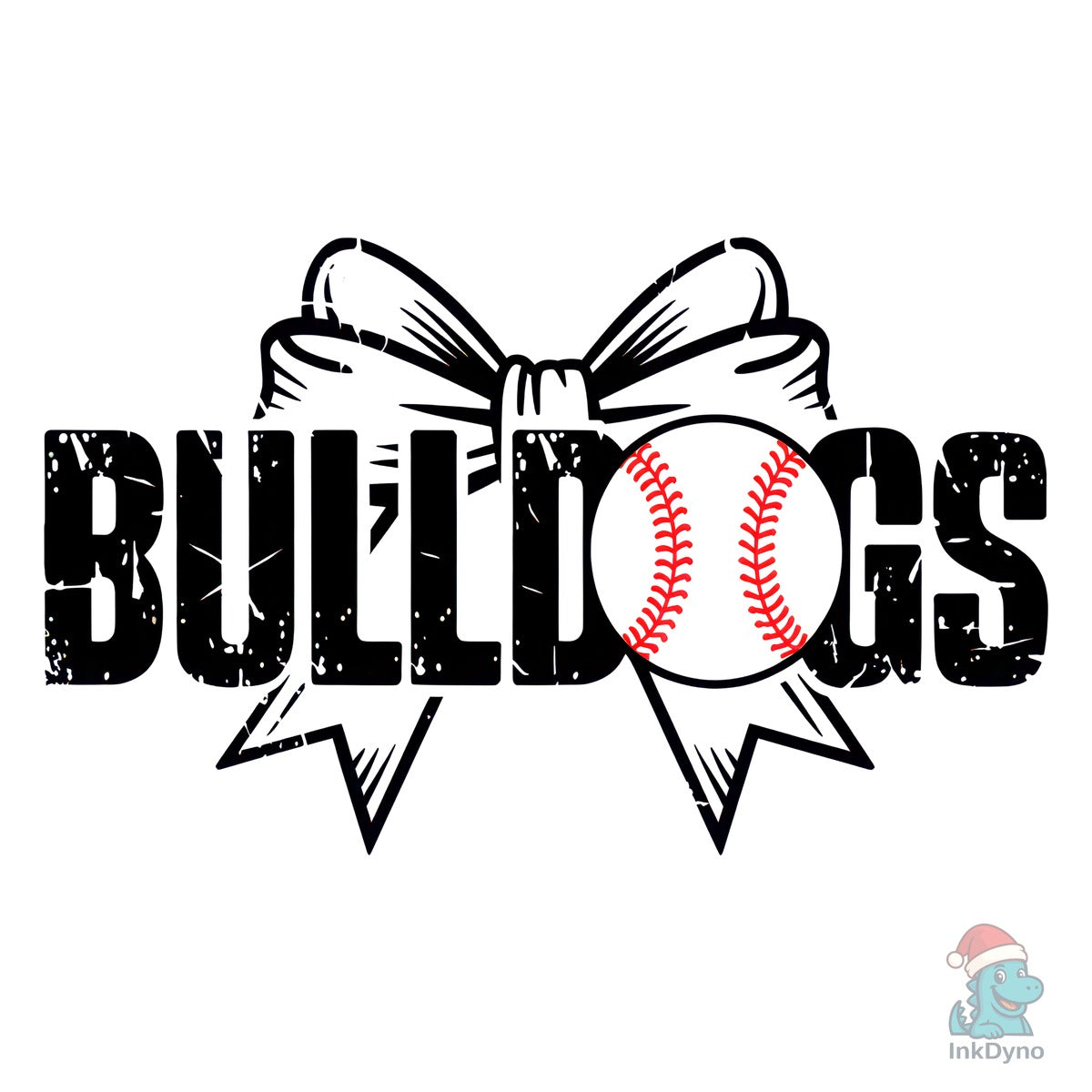 Coquette Bow Bulldogs Baseball