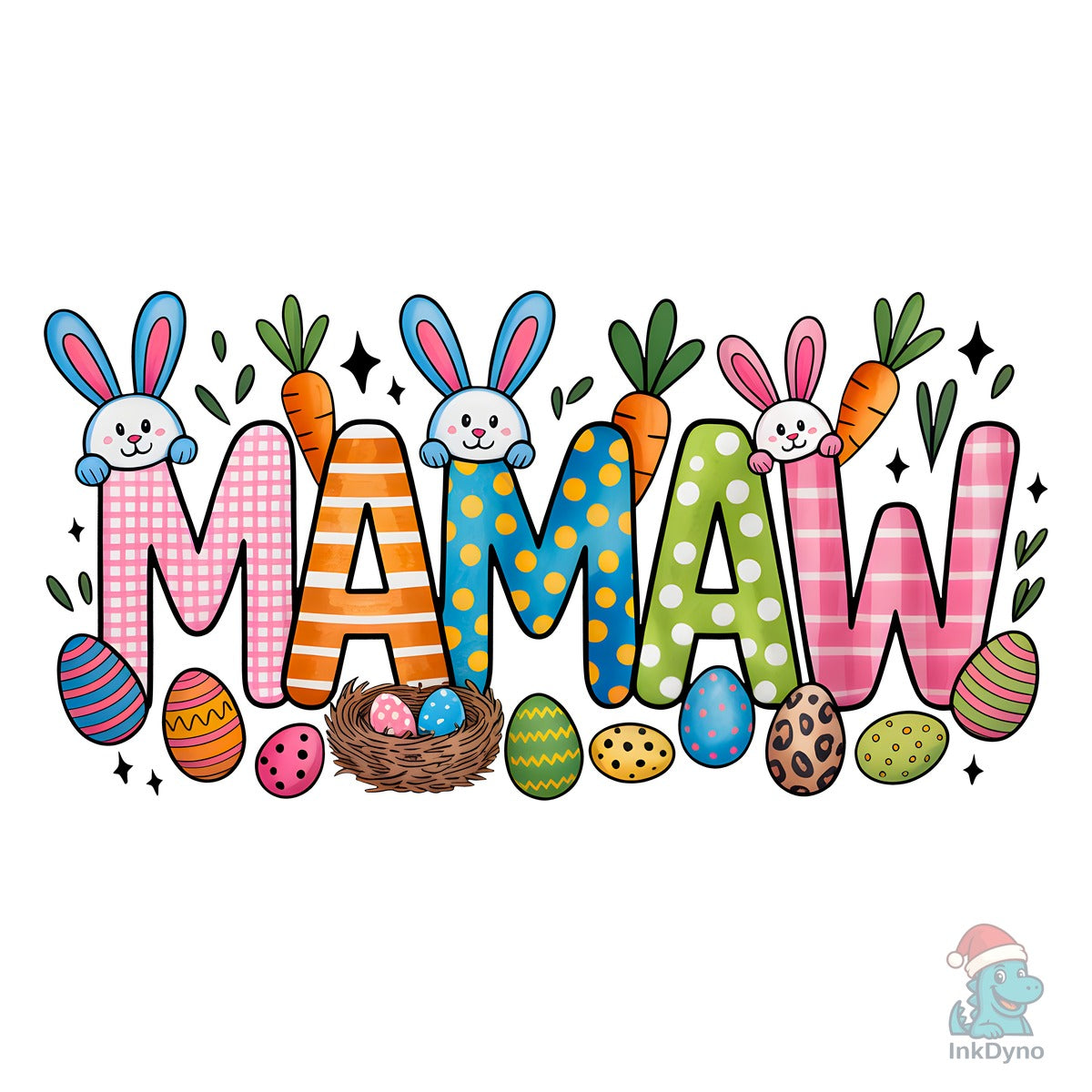 Easter Day Mamaw Bow Happy Easter