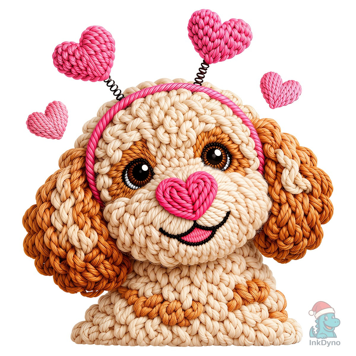 Faux Crochet Dog Valentines Day